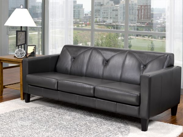 Metropolitan 300 -  Living Room Brown Leather Sofa by SmartLiving Furniture - Manufacturer of Top Grain Leather Sofa based in Toronto, Canada having dealer in Brampton, Vaughan, Pickering, Mississauga, Oakville, Scarborough, Kingston, Sudbury, Quebec and Other provinces of Canada